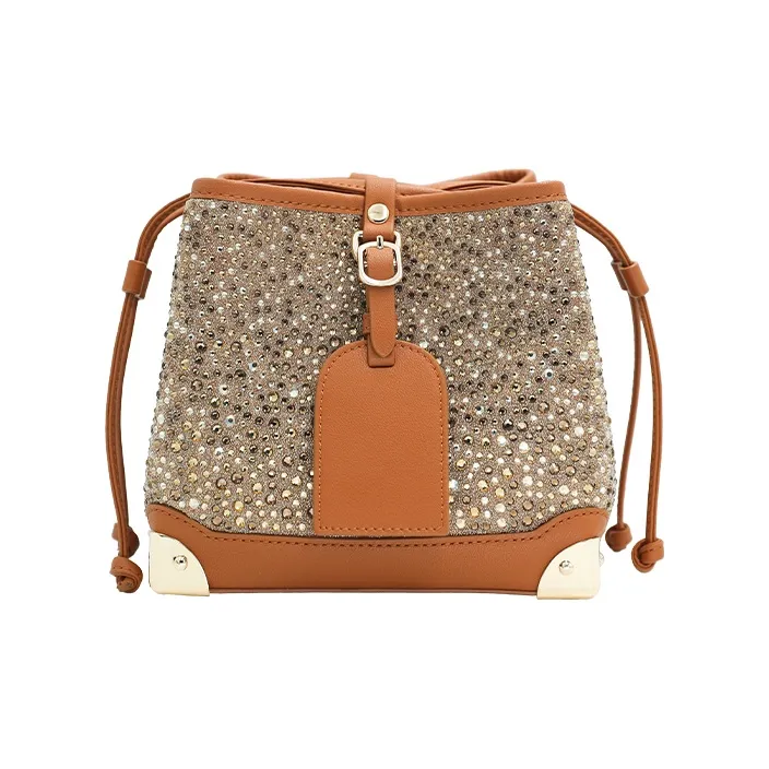 URANOLITH Корова Спилок Ведрообразные Сумки Сумки через плечо Сумка через плечо Женская Янтарно-желтая