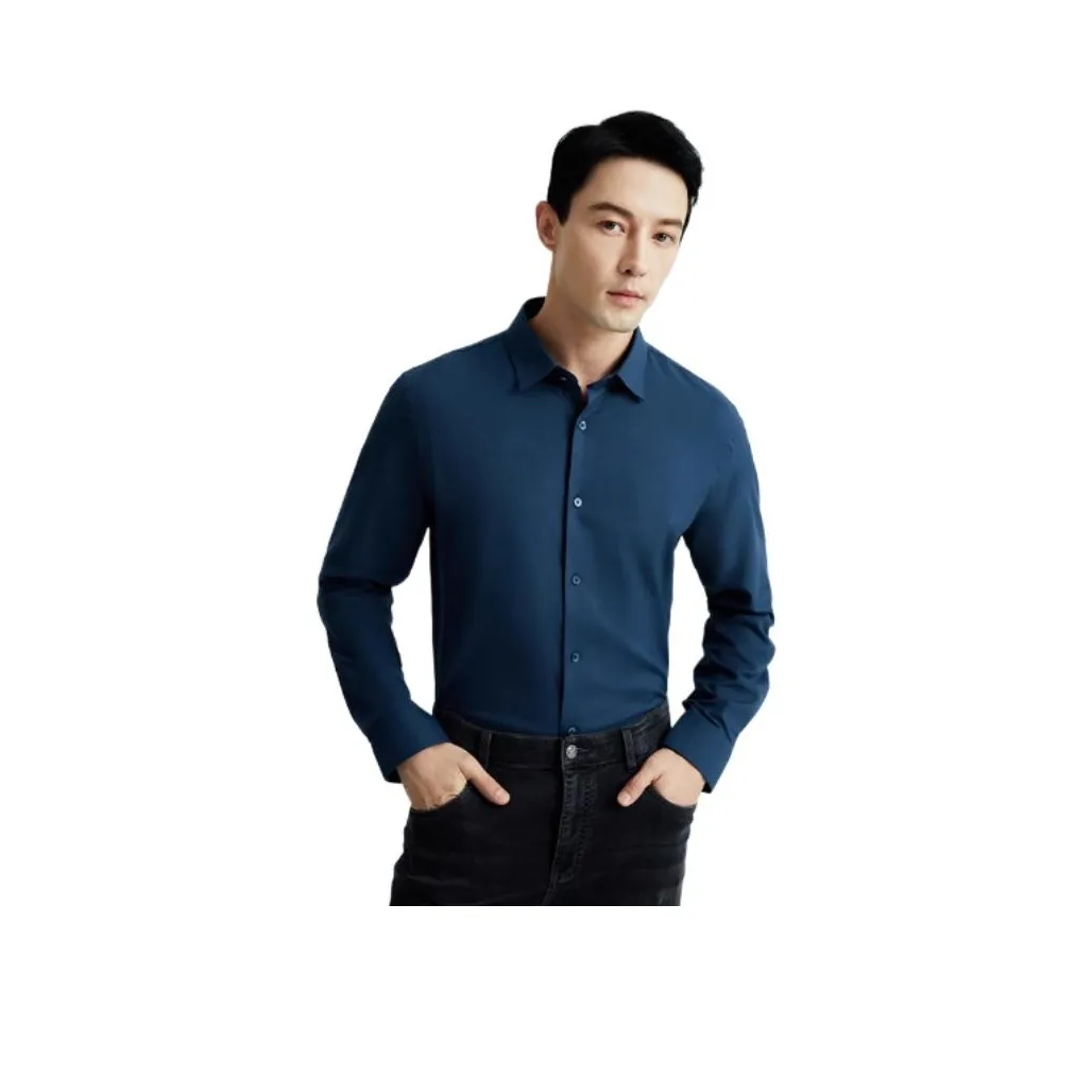 DIKENI Рубашка Мужская Лунный свет Синий