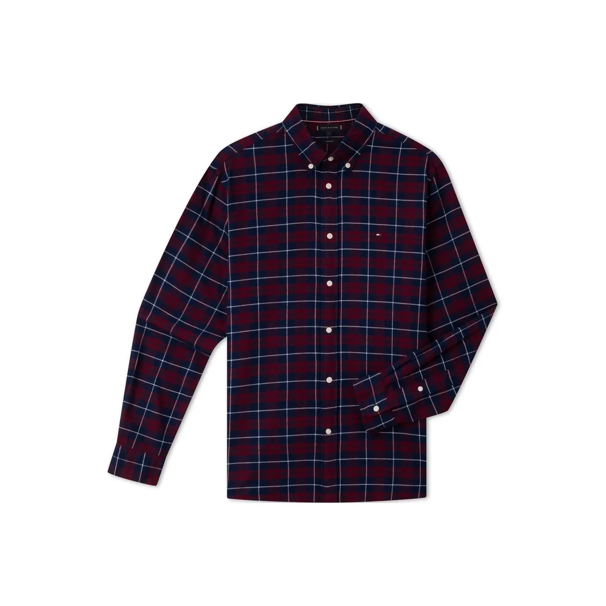 Tommy Hilfiger Рубашка Мужская Красная Синяя Клетчатая