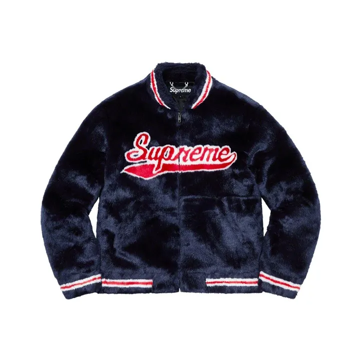 Supreme Faux Fur Varsity Jacket
