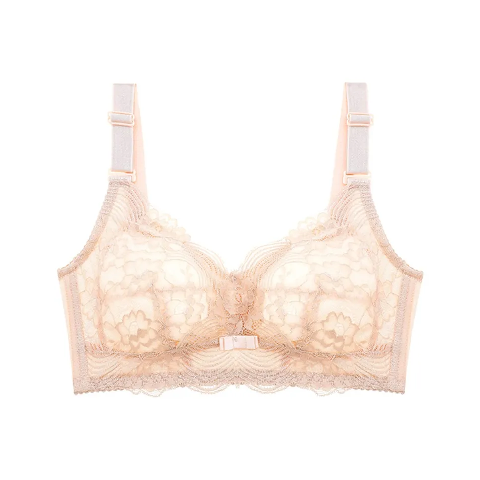 QIANLINGMEI Wireless Bra For Plus Size MM Women's