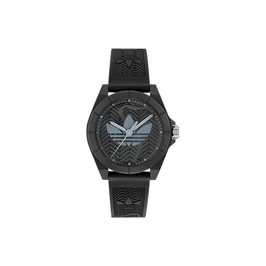 Adidas Originals PROJECT Collection Кварцевые часы Силиконовый ремешок Черный циферблат Унисекс