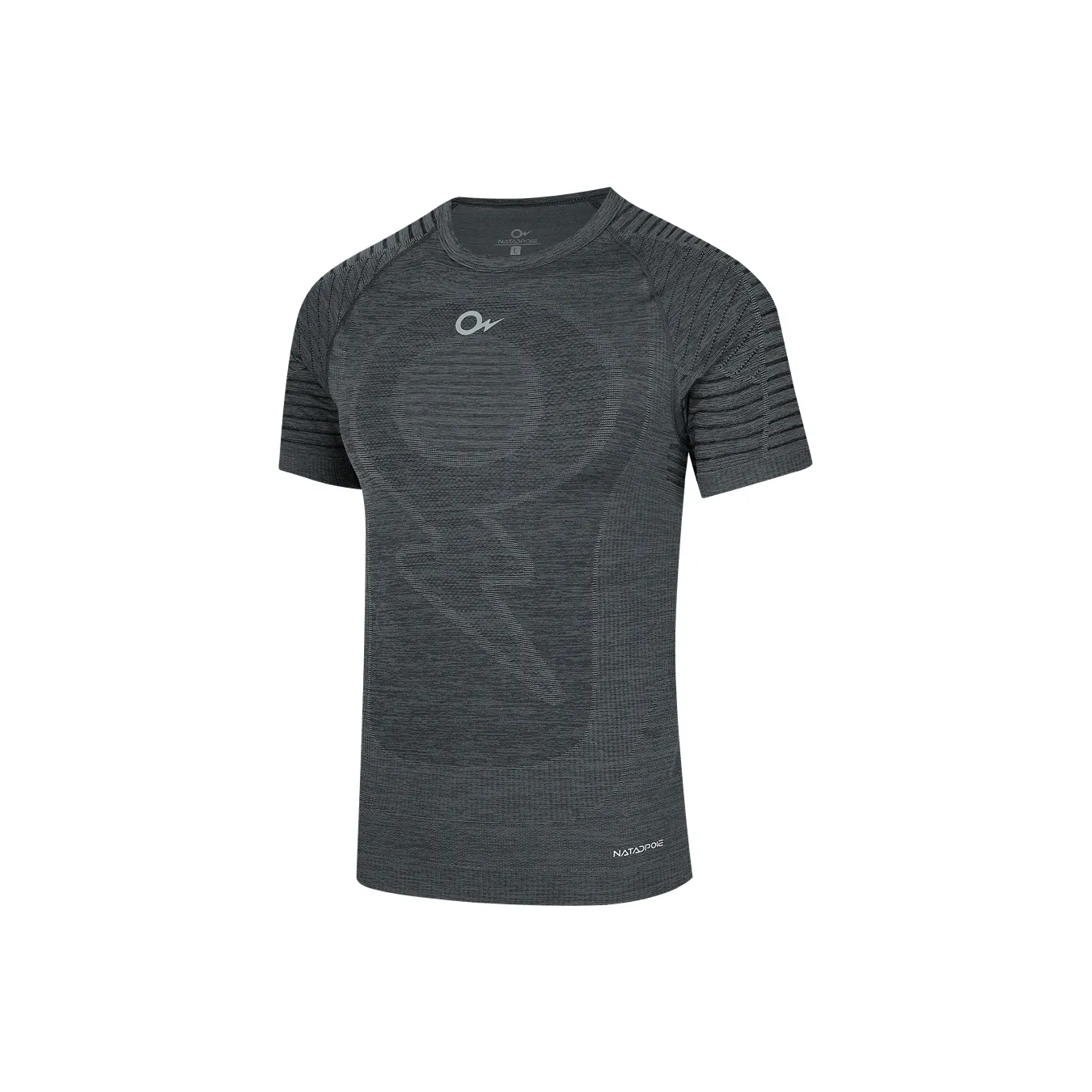 NATADUOPU NTP Lightning Ball Short Sleeved T Shirt Integrated Knitted Fabric Sports Top * 1 Unisex Dark Gray NATADUOPU NTP Lightning Ball Короткий рукав T-рубашка с интегрированной трикотажной тканью Спортивный топ * 1 Унисекс Темно-серый