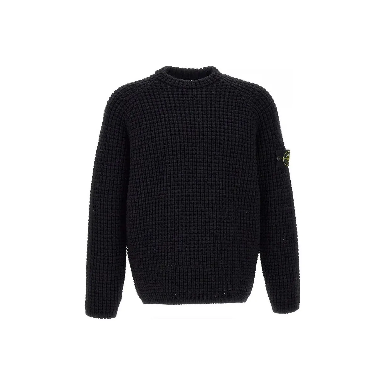 STONE ISLAND Compass Logo badge Waffle knit Jumper