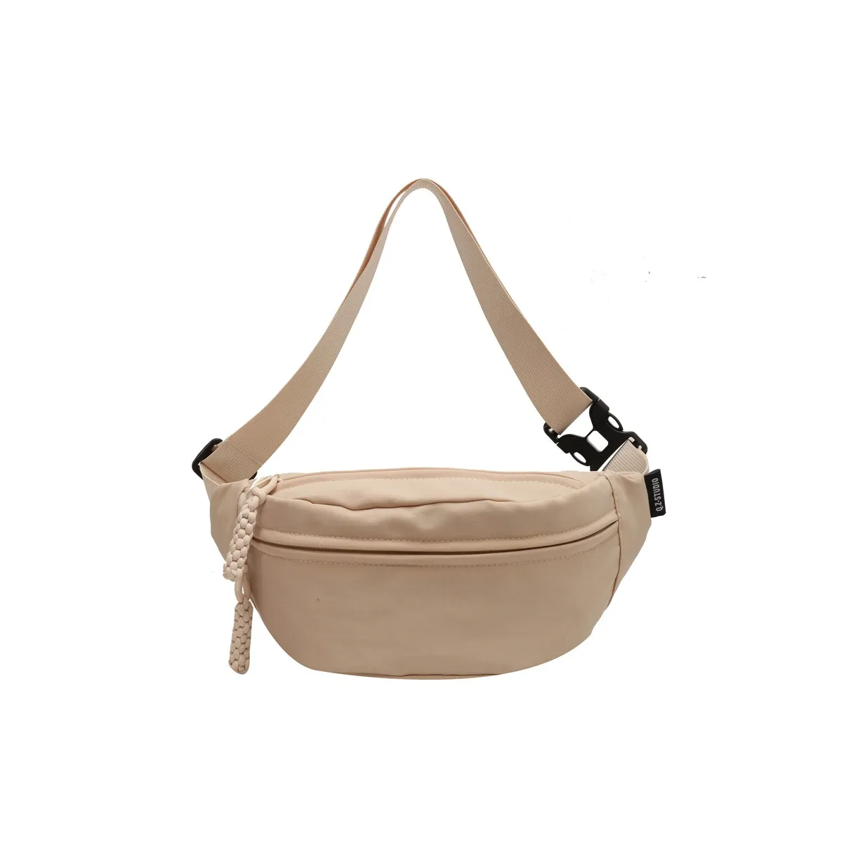 Yalu Canvas Bag, Fanny Pack, Crossbody Bag Unisex Ecru/Pink/Orange/Red/Black