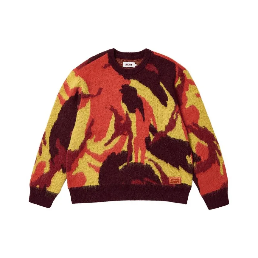 PALACE ULTIMO Series FW23 HAIRY CAMO KNIT Трикотаж Унисекс Оранжевый