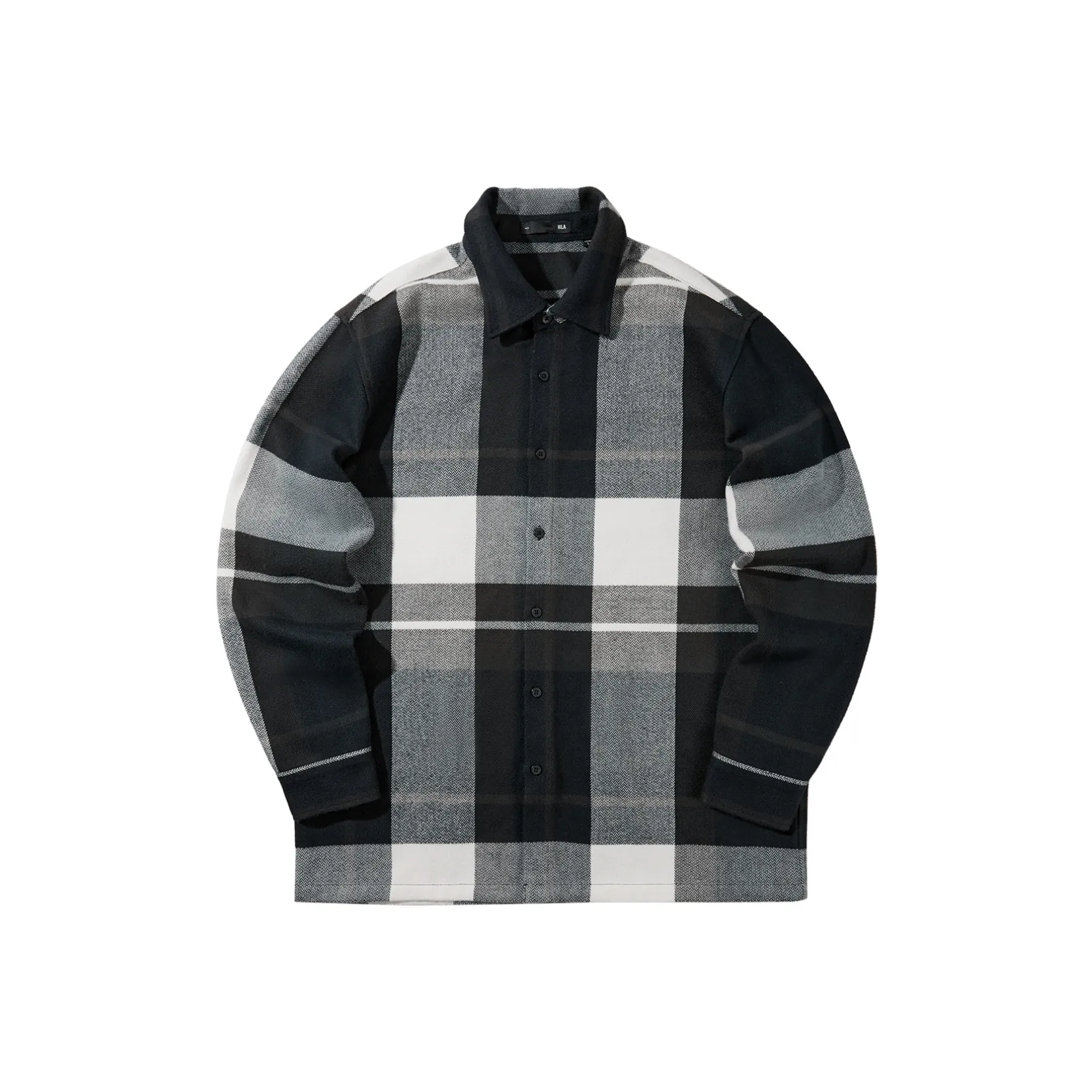 HLA Brushed Plaid Warm Casual Long Sleeved Shirt Men's