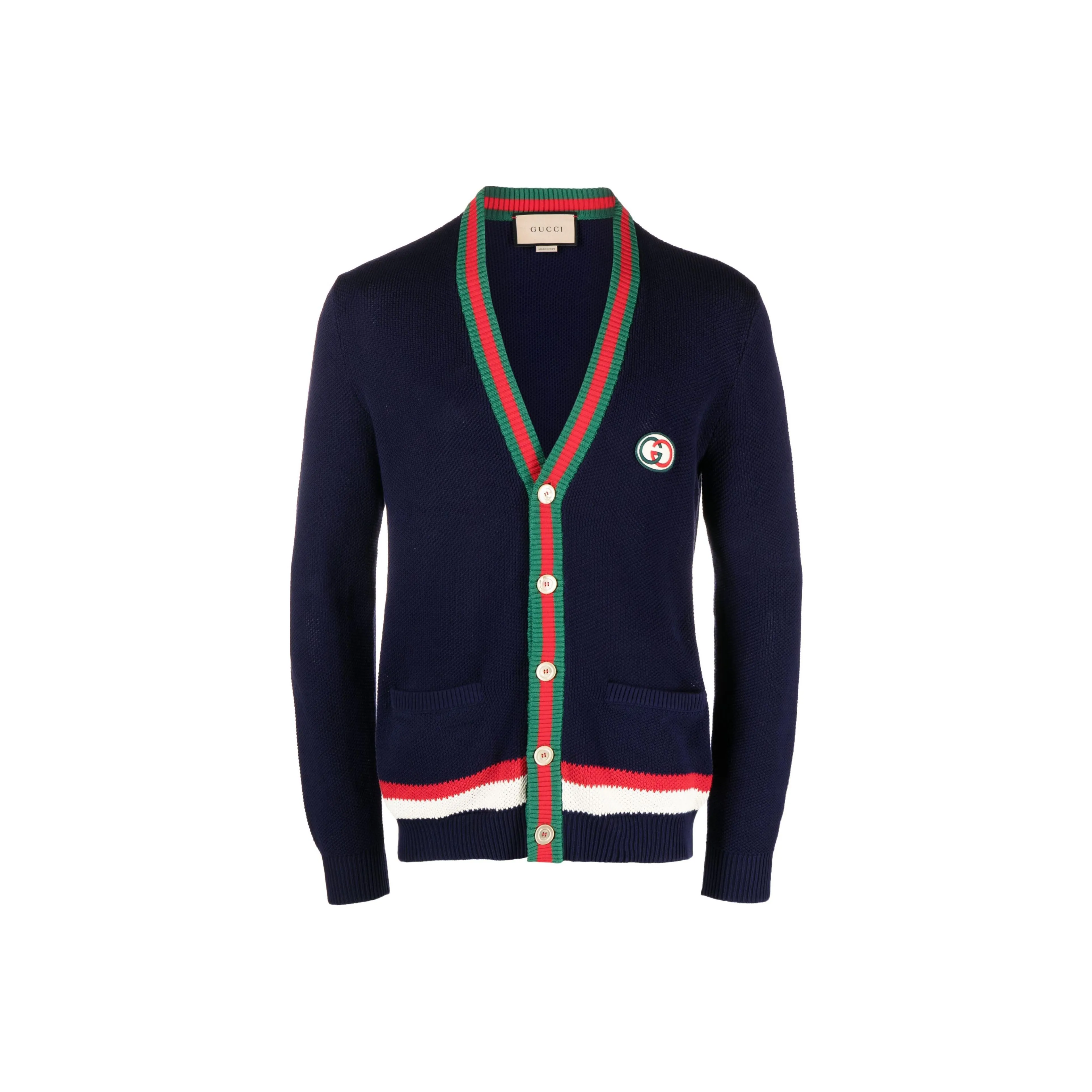 GUCCI Web stripe Button up Cardigan