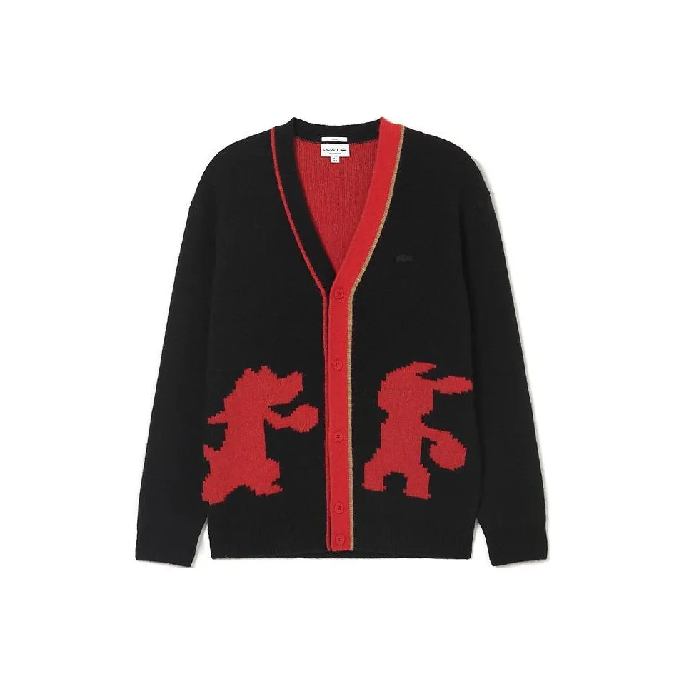 LACOSTE Collaboration SS23 Трикотаж Унисекс Черный Красный