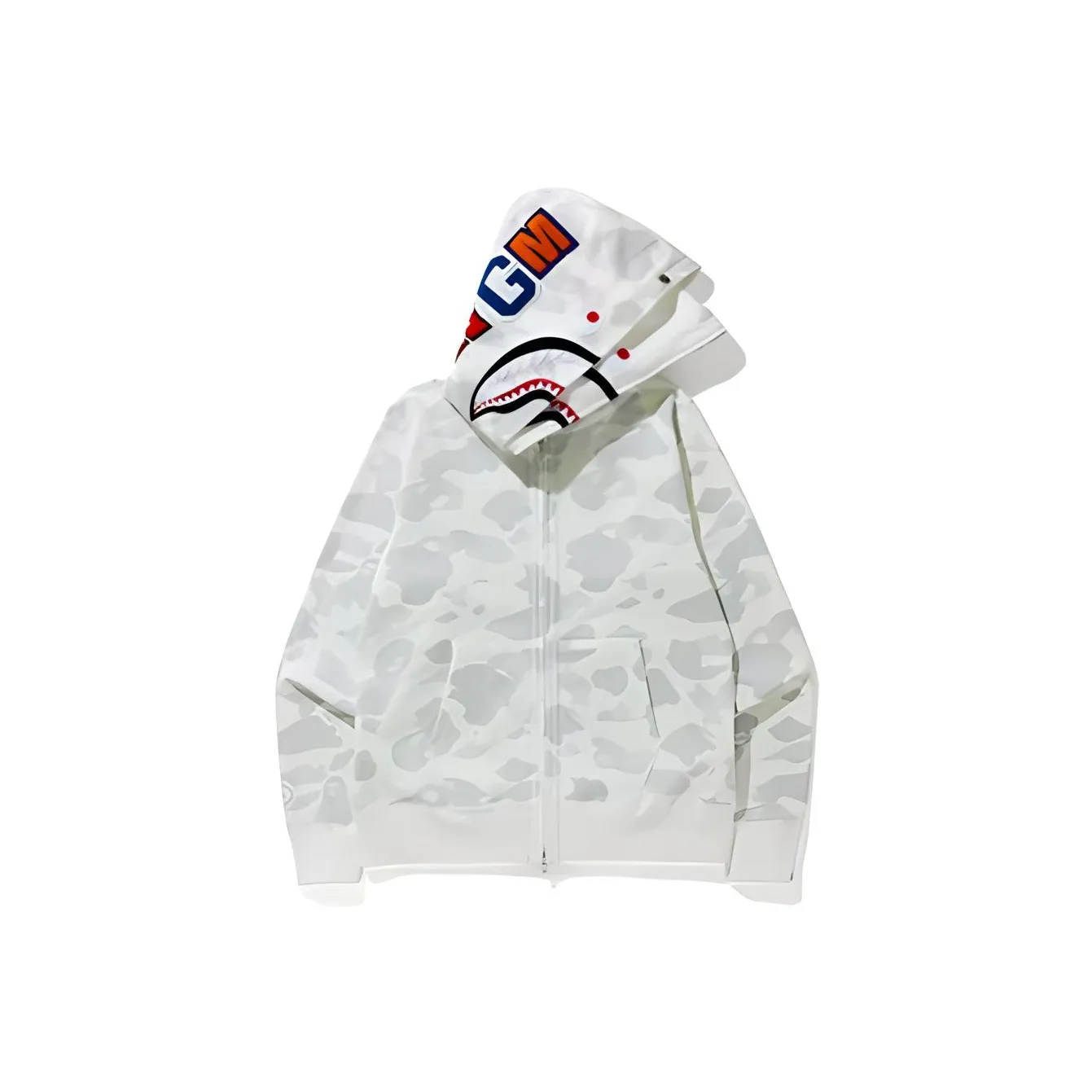 Bape City Camo Shark Wide Full Zip Double Hoodie
