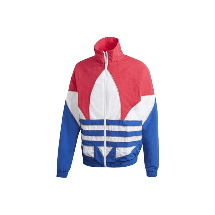 Adidas Originals BIG TREFOIL OUTLINE Куртка Мужская Синяя Белая Красная