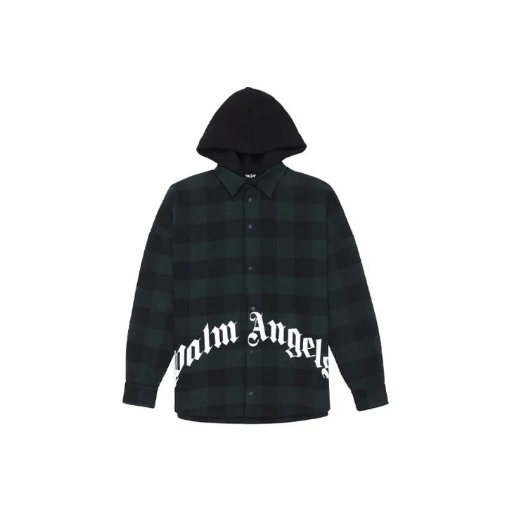 PALM ANGELS Logo Hooded Overshirt
