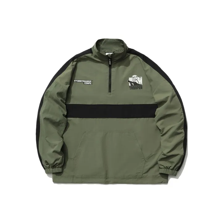 LINING Дисней Темно-зеленый мох Унисекс Куртки