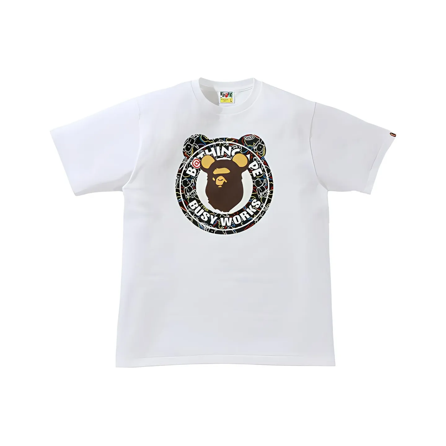 Bape X Bearbrick Camo Bear Busy Works Tee