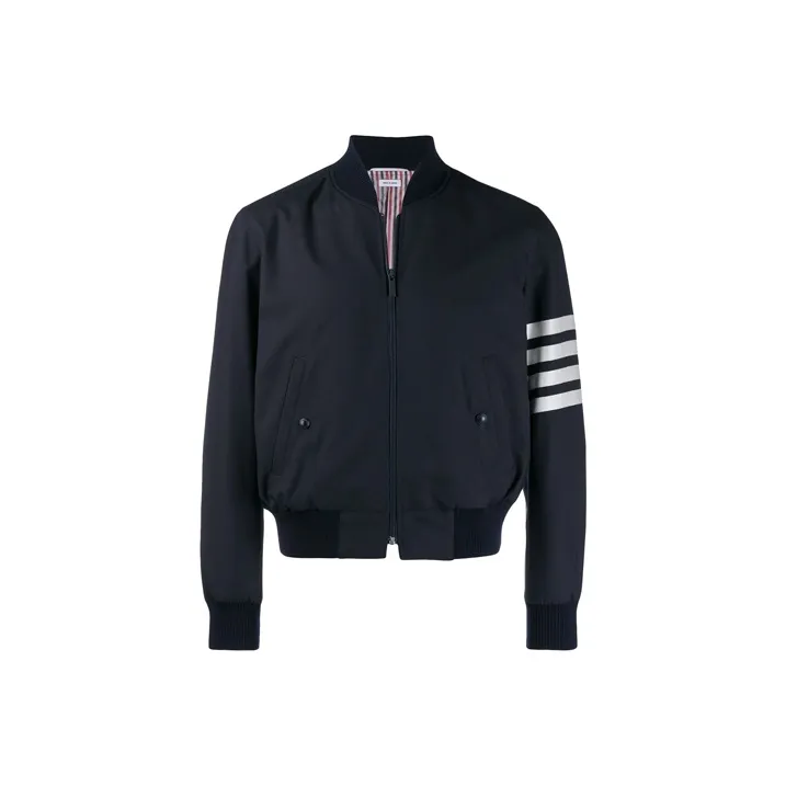 THOM BROWNE 4 Bar Bomber Jacket