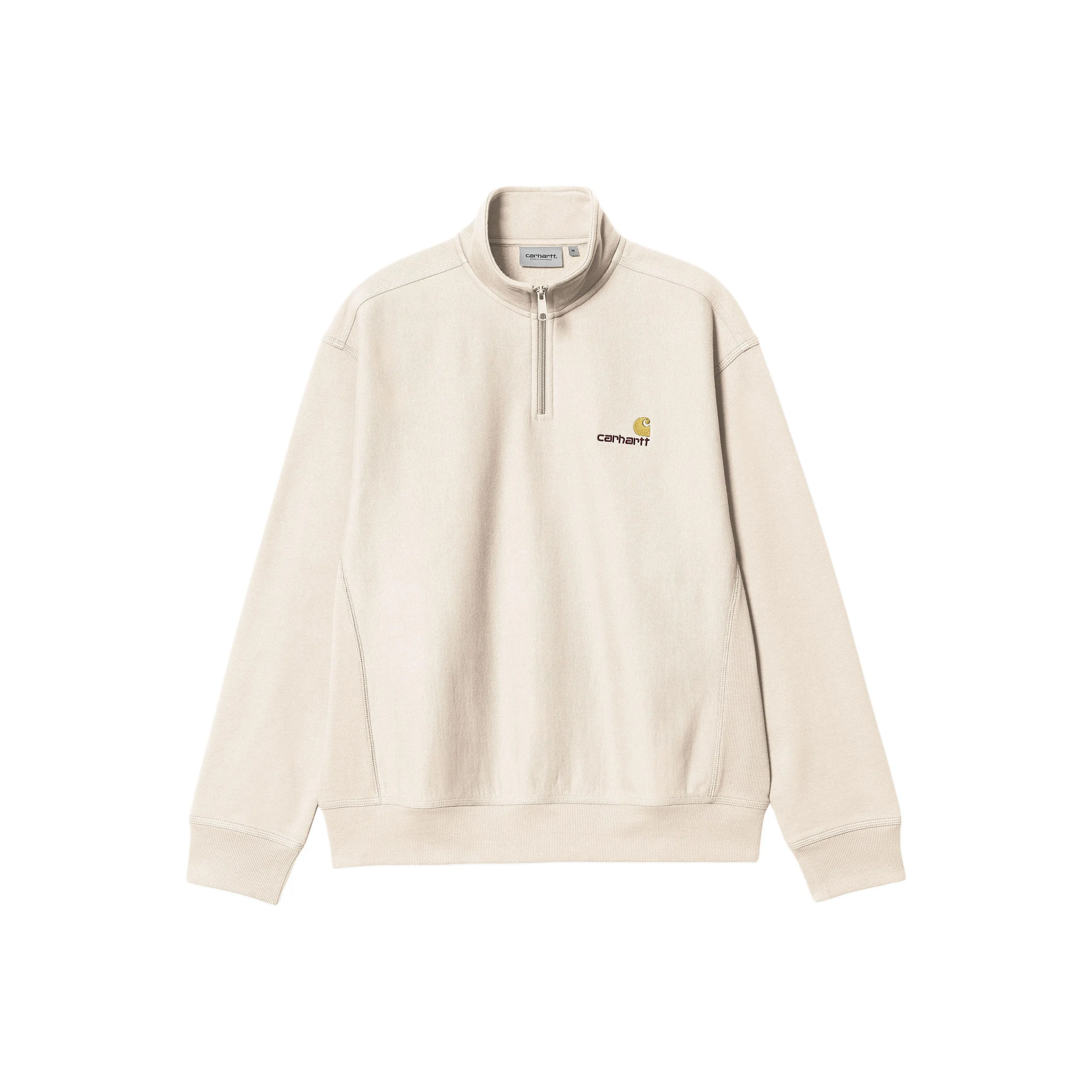 Carhartt WIP American Script FW24 Полузастежка Толстовка Унисекс Moonlight White