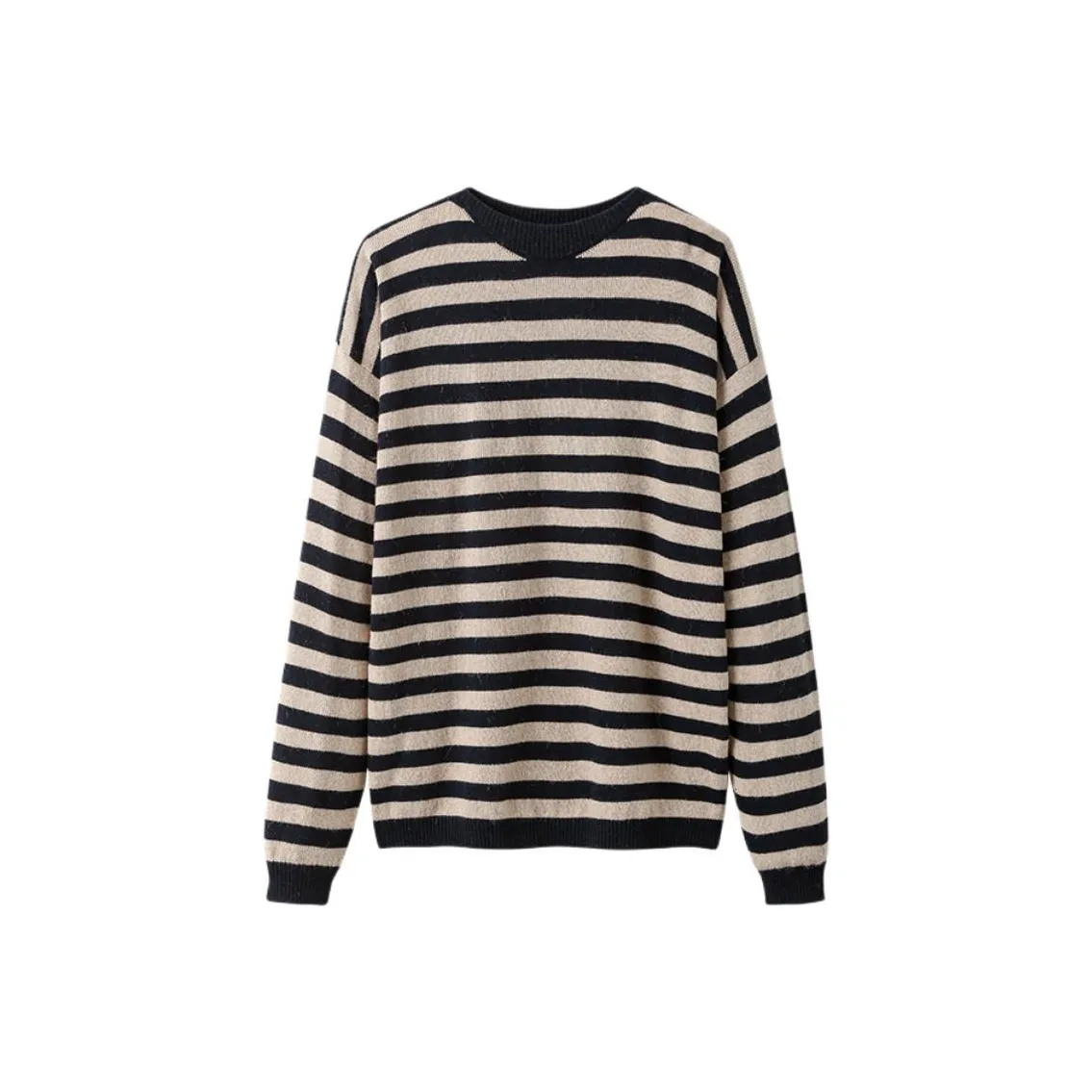 LARDINI Sweaters Men Navy Blue Beige Stripes
