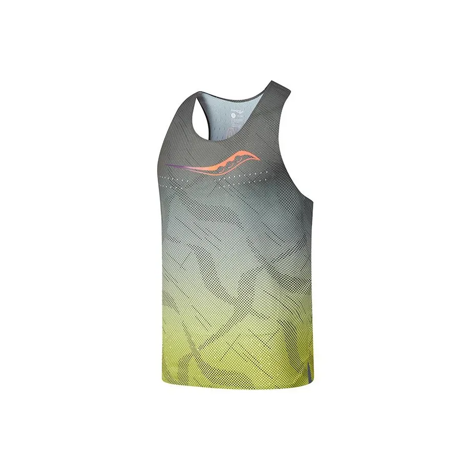 Saucony Бег Майка Мужская Зеленая Подошва