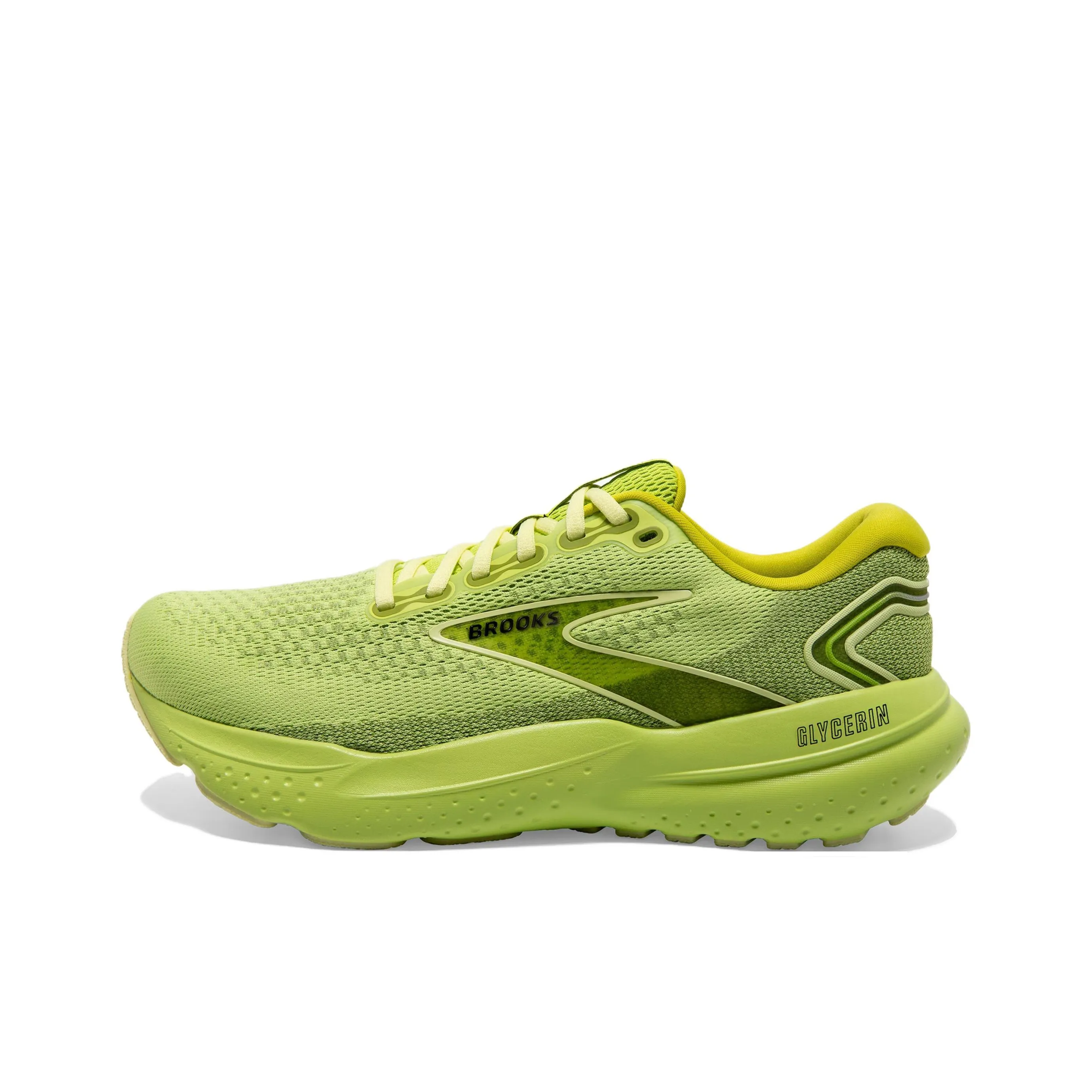 Brooks Glycerin 21 Slip-Resistant Abrasion-Resistant Low-Top Беговые кроссовки Мужской Зеленый