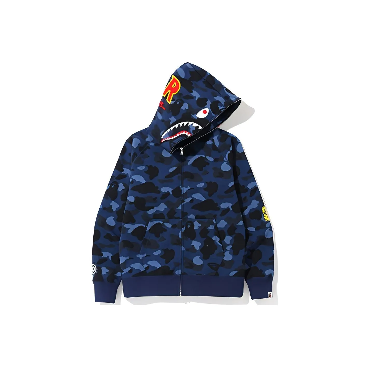 Bape Color Camo Ponr Shark Full Zip Hoodie