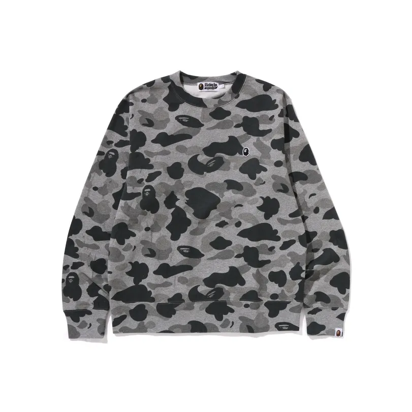 Bape Heather Camo Ape Head One Point Crewneck