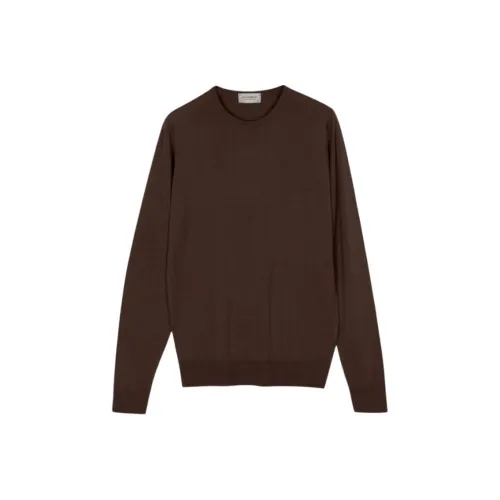JOHN SMEDLEY Темно-кофейный Мужские Свитеры
