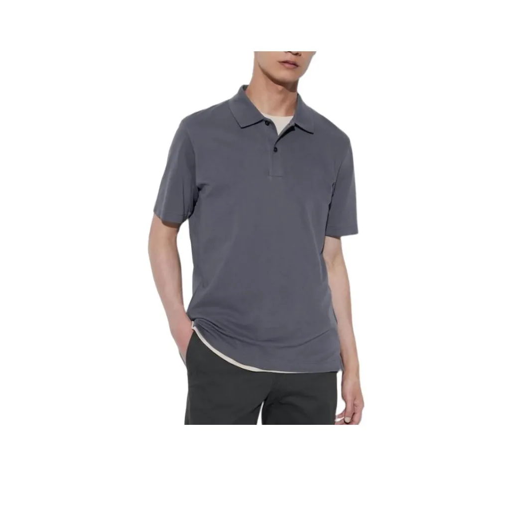 UNIQLO Поло Унисекс Темно-Серый