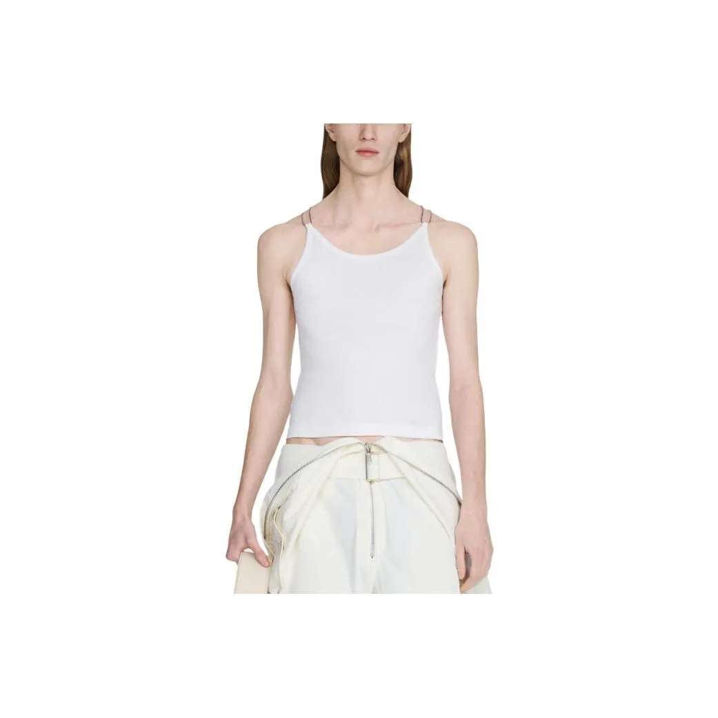 DION LEE SS24 Wire Ремень Танк Топ на бретелях Унисекс Айвори Айвори