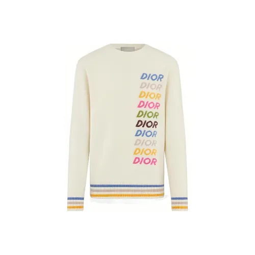 DIOR Экрю Мужские Свитеры