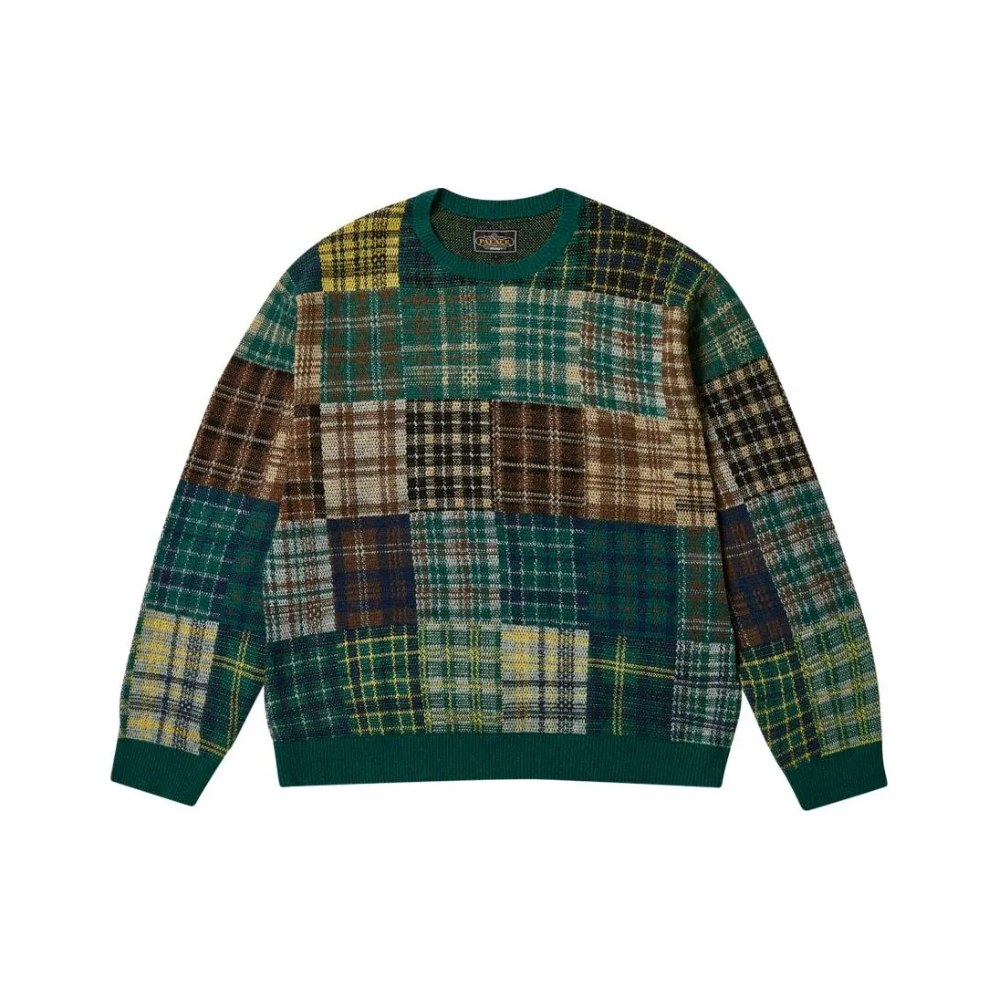 PALACE X Beams Plus Patchwork Crew Knit