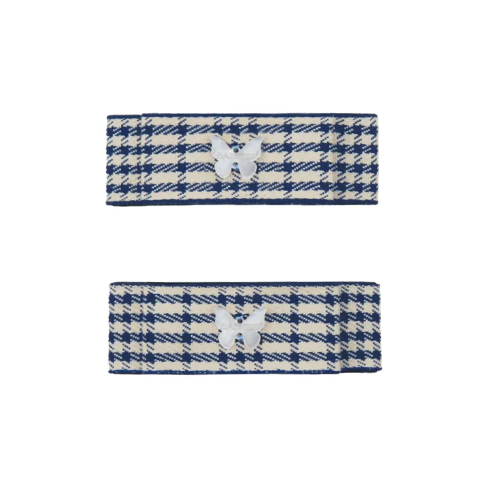 BABYBEI Элегантность Сладкий стиль Стильный Мягкий Розовый Синий Бабочка Заколки для волос Женские