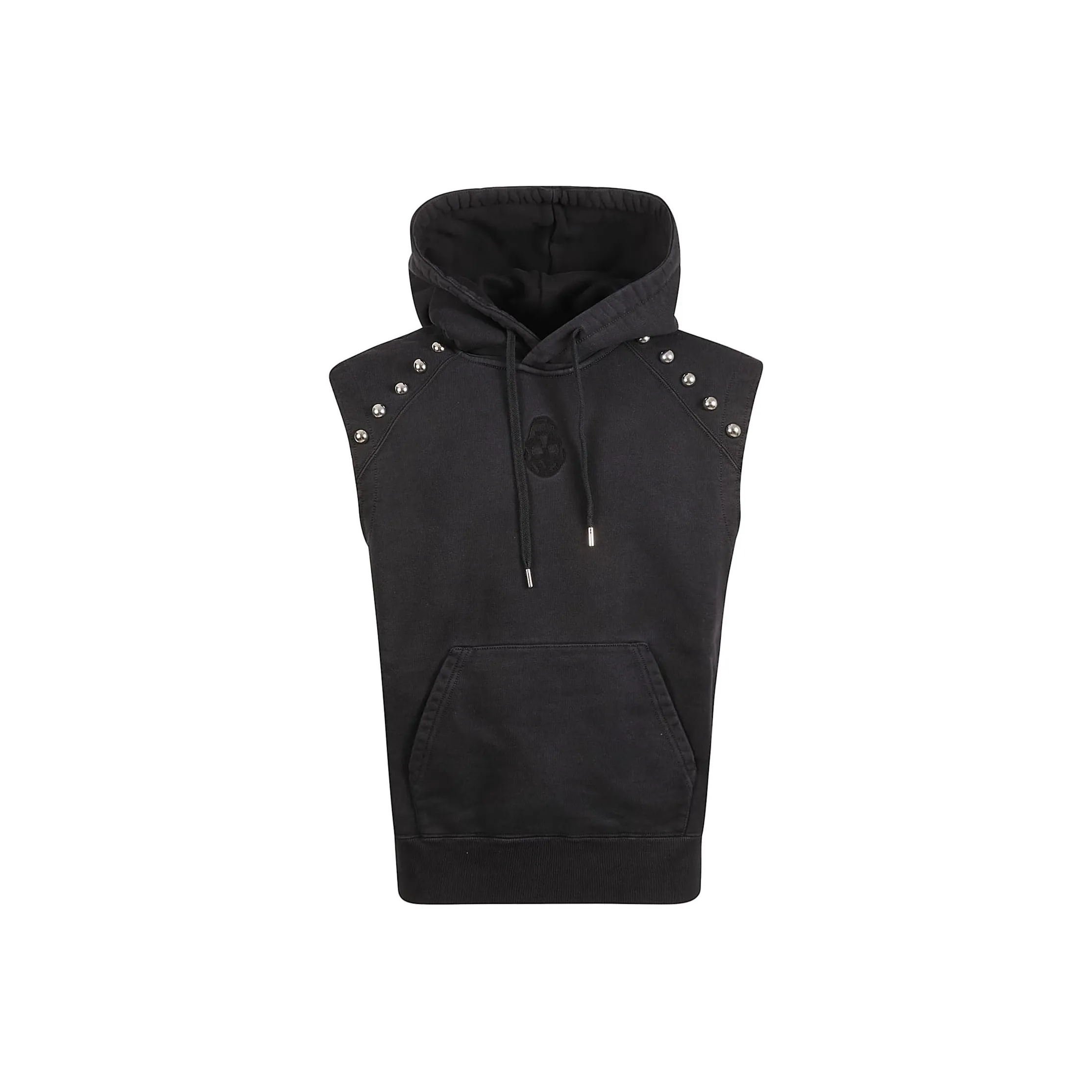 Alexander McQueen Skull Embroidered Sleeveless Hoodie