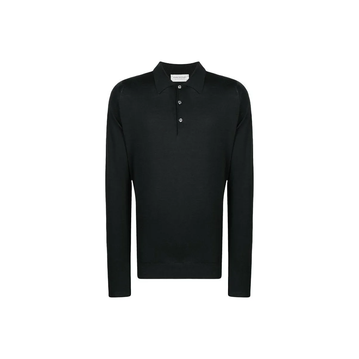 JOHN SMEDLEY Long Sleeved Knitted Polo Shirt
