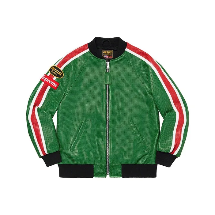 Supreme Vanson Leathers Perforated Bomber Jacket