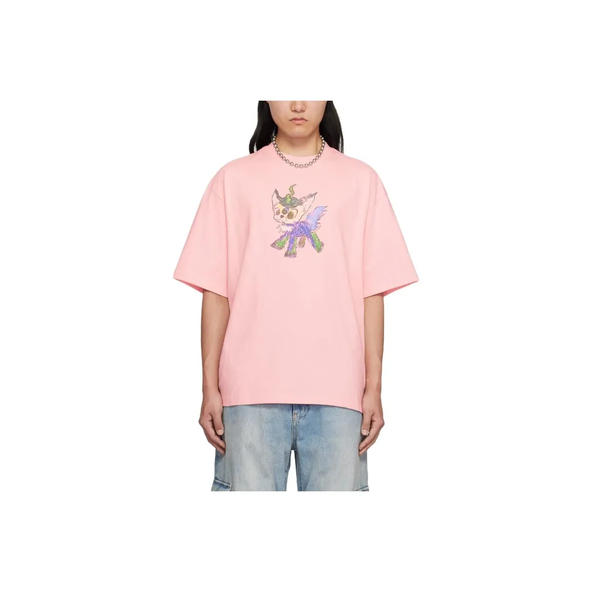 WE11DONE Розовый Мужской T-Рубашки