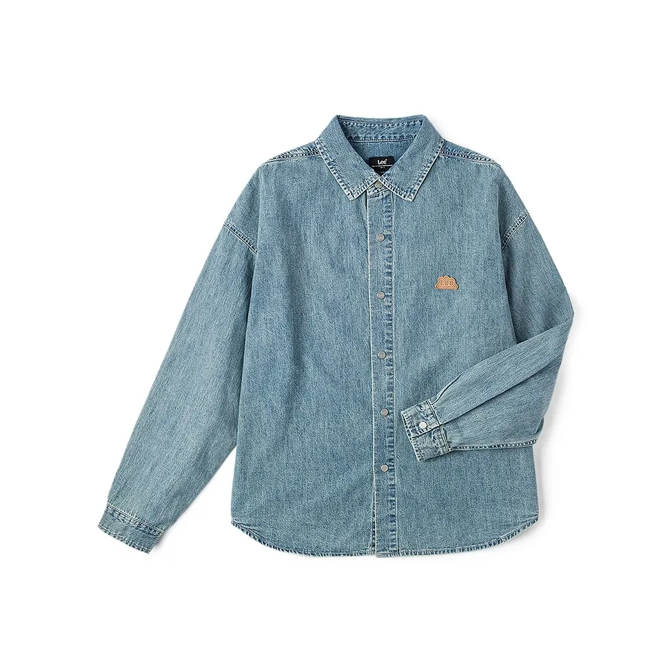 Lee совместный модель FW24 Деним Рубашка Мужская Светло-Синяя