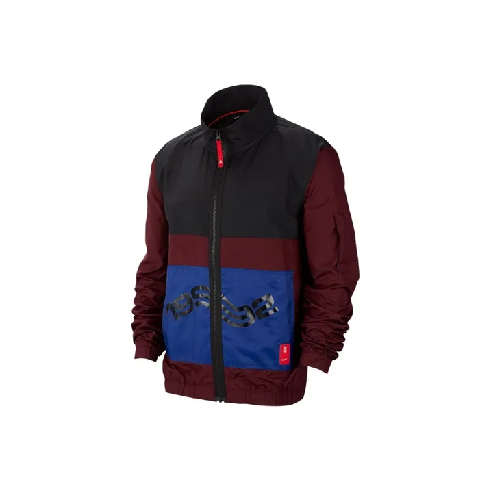 Nike Jackets Men's Black Red Patchwork