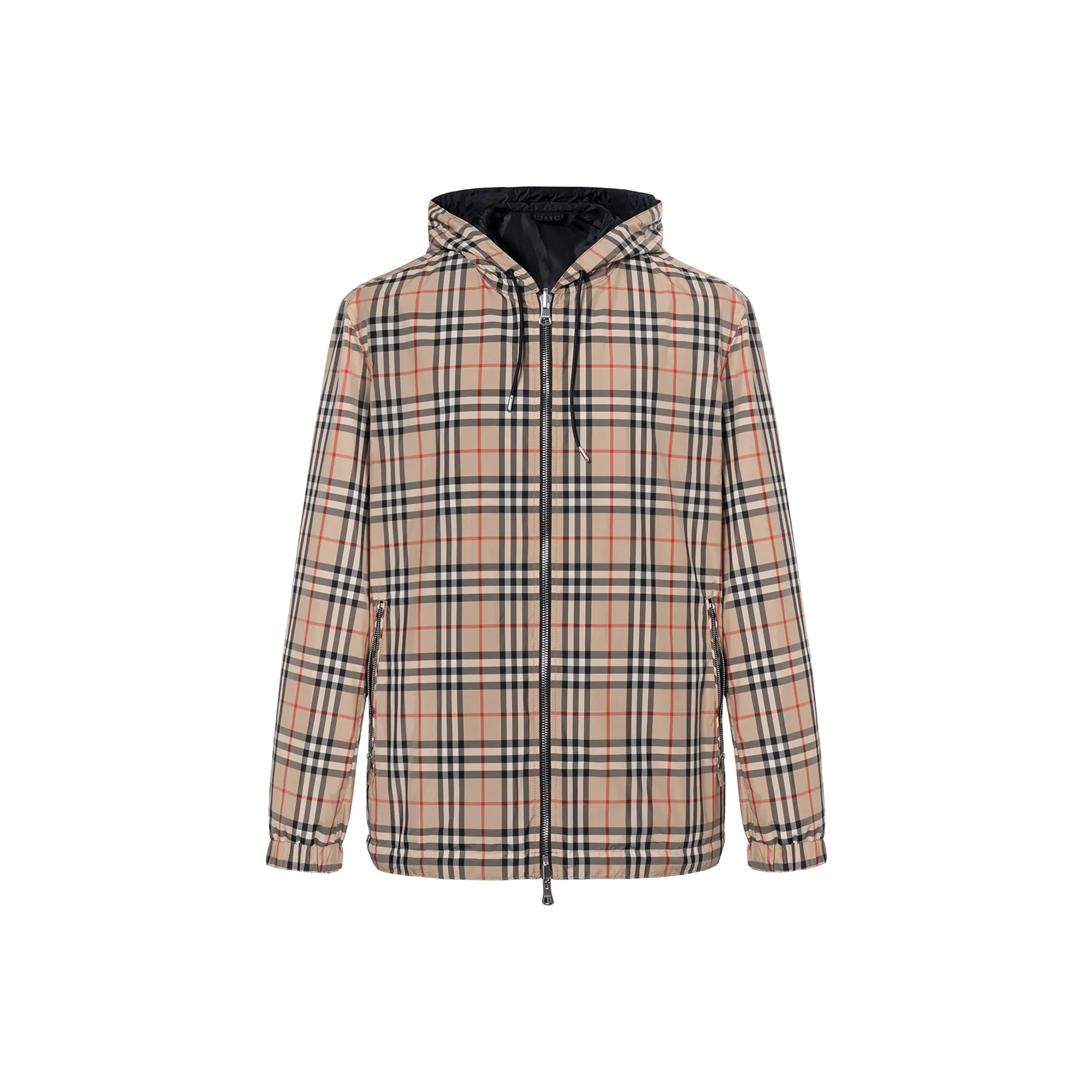 Burberry Check Reversible Hooded Jacket