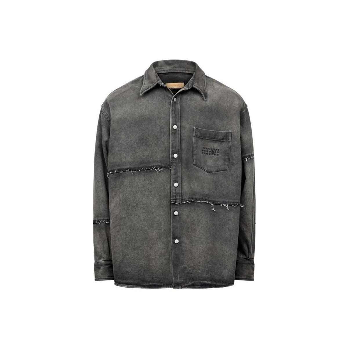 MM6 Maison Margiela Raw Cut Curved Hem Shirt