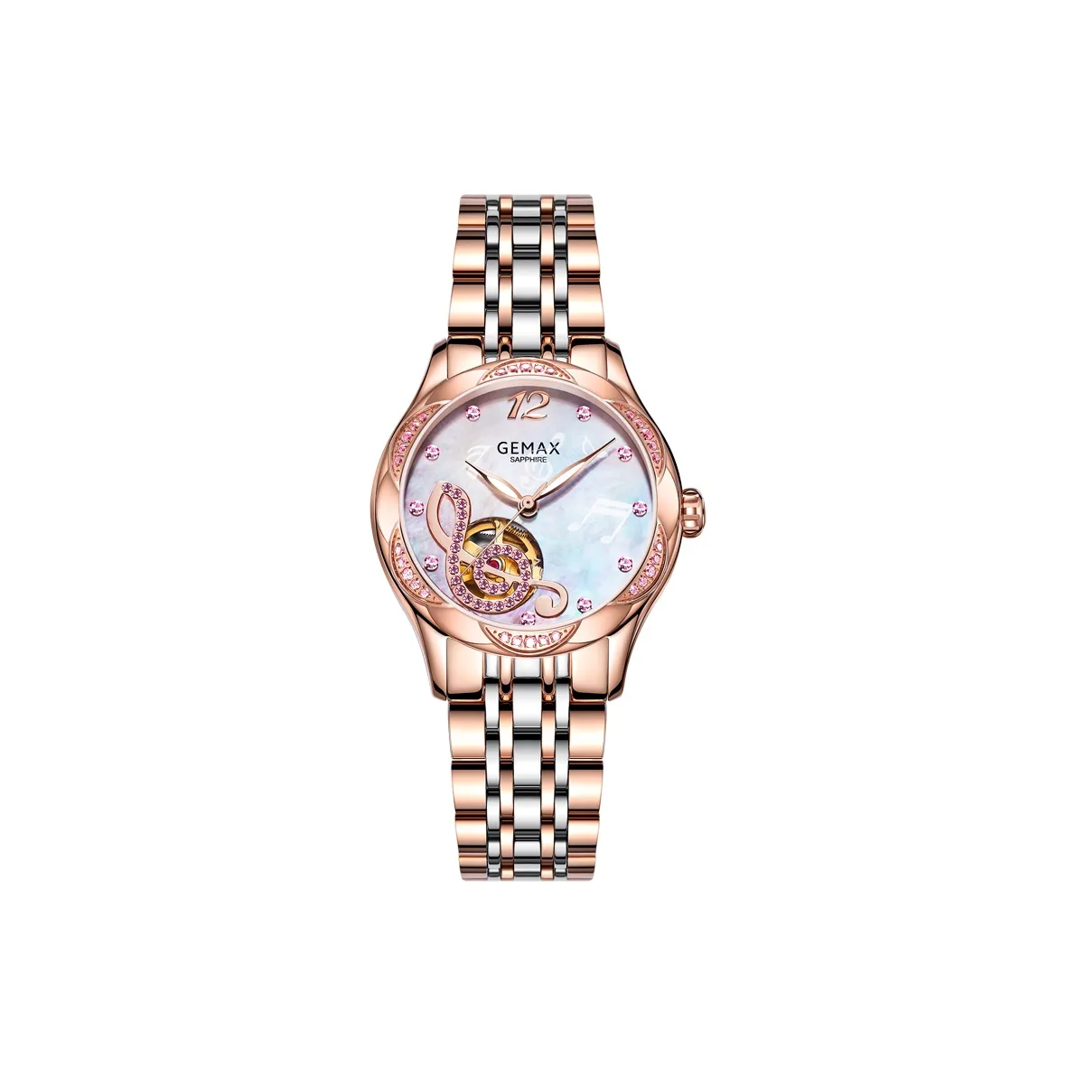 GEMAX Автоматический Механический Movement Женские Часы 33мм*33мм*11мм Жемчужная Раковина Цвет