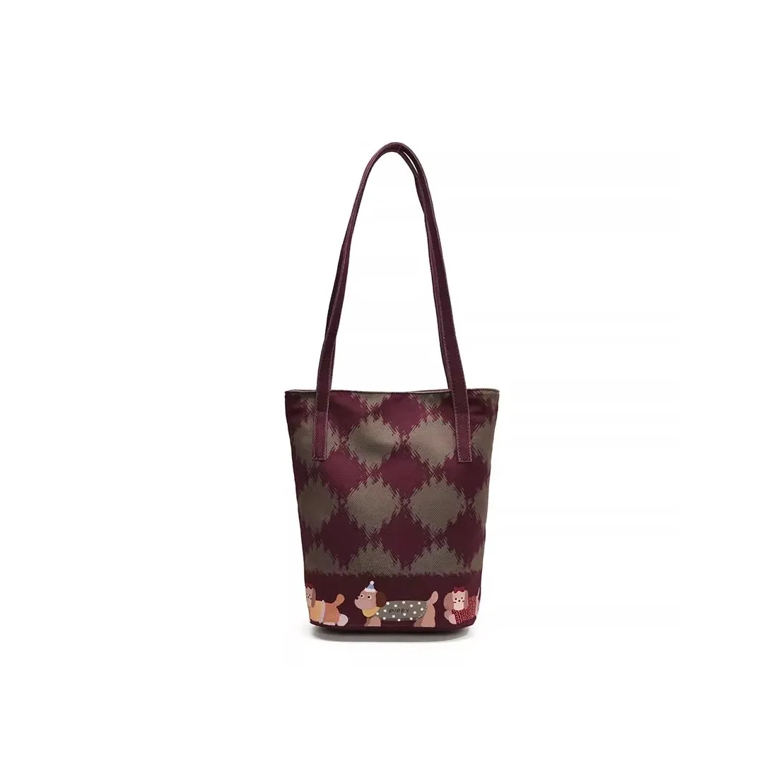 RKM Полиэстер Ведрообразная Сумка Сумка через плечо Сумка Сумка на плечо Женская Коричневая Фиолетовая