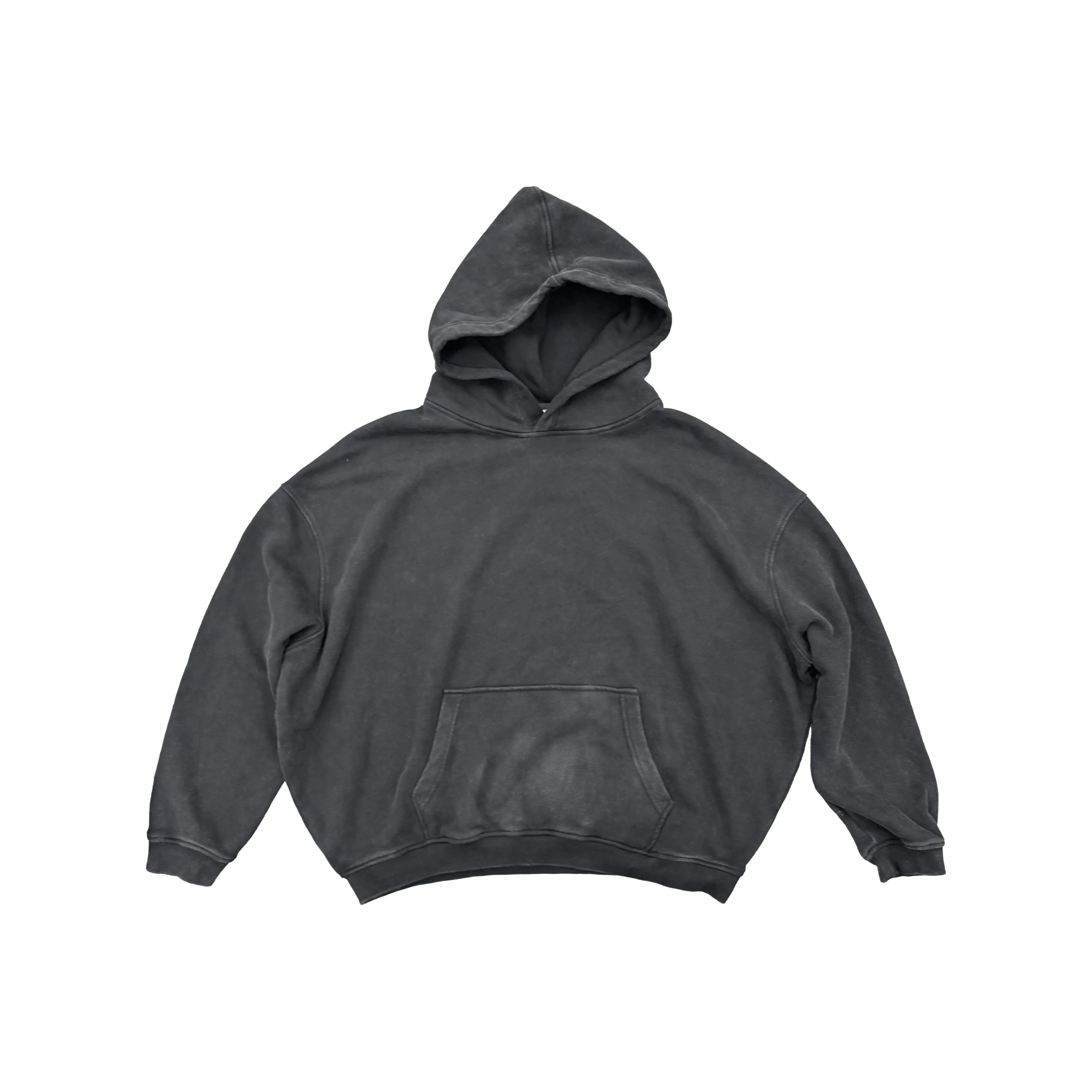 Haonanhuang Толстовка Унисекс Выстиранный Черный