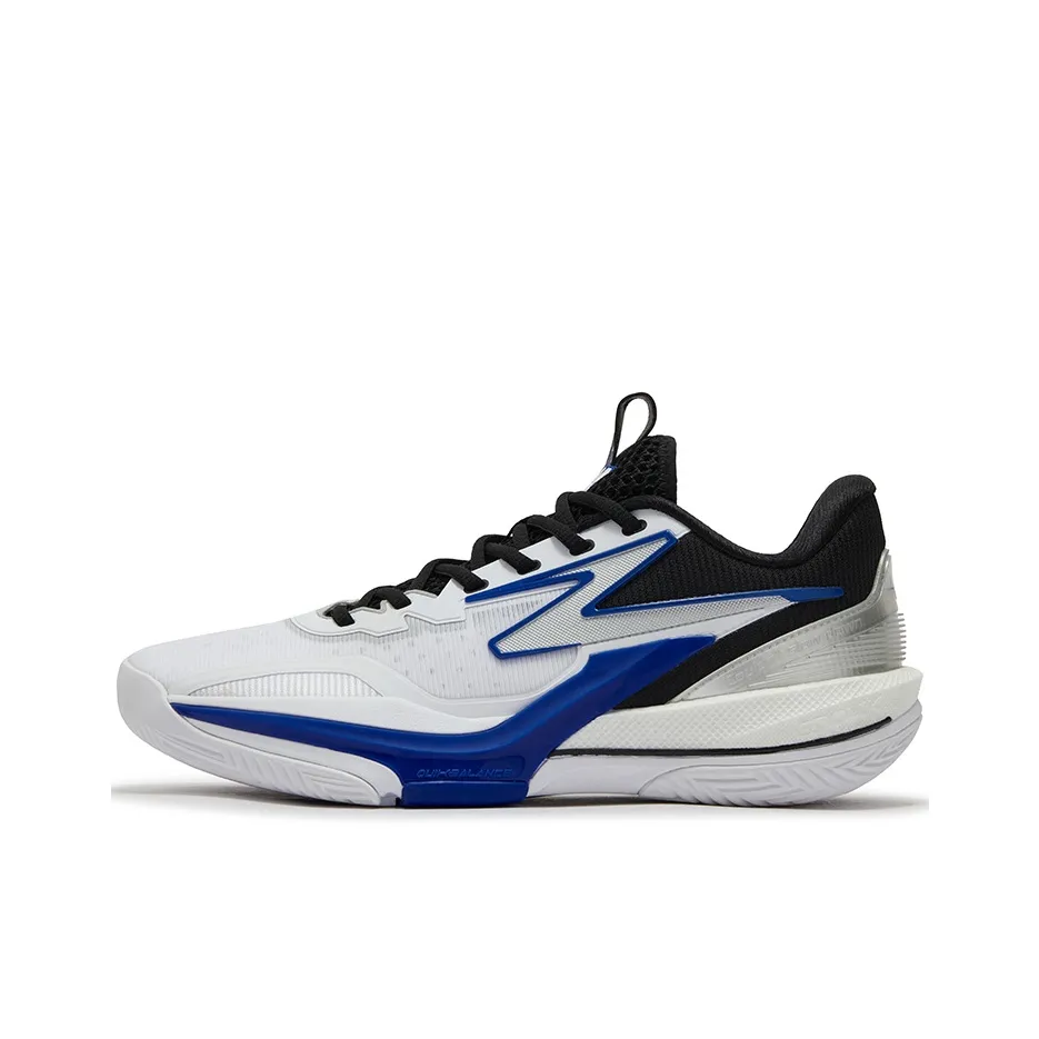 361° BIG3 6.0 Slip Resistant And Abrasion Resistant Coverage Low Top Basketball Shoes Men's White Numbers Blue