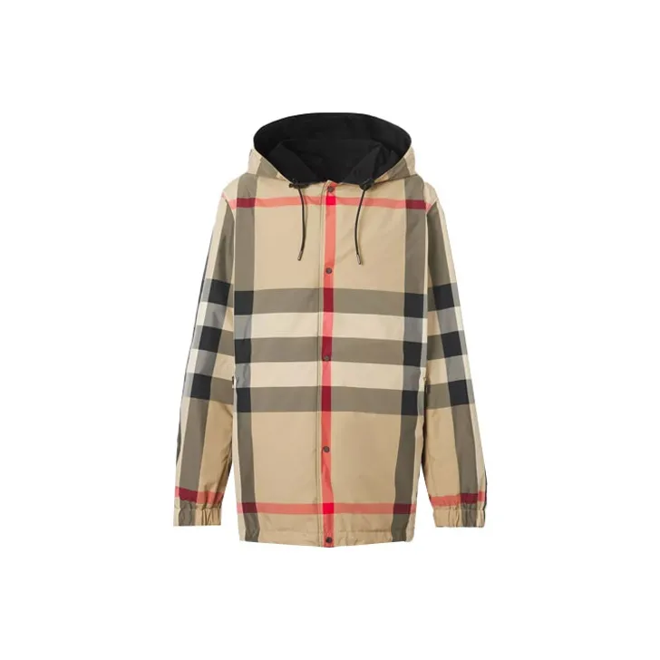 Burberry Reversible Check Hooded Jacket