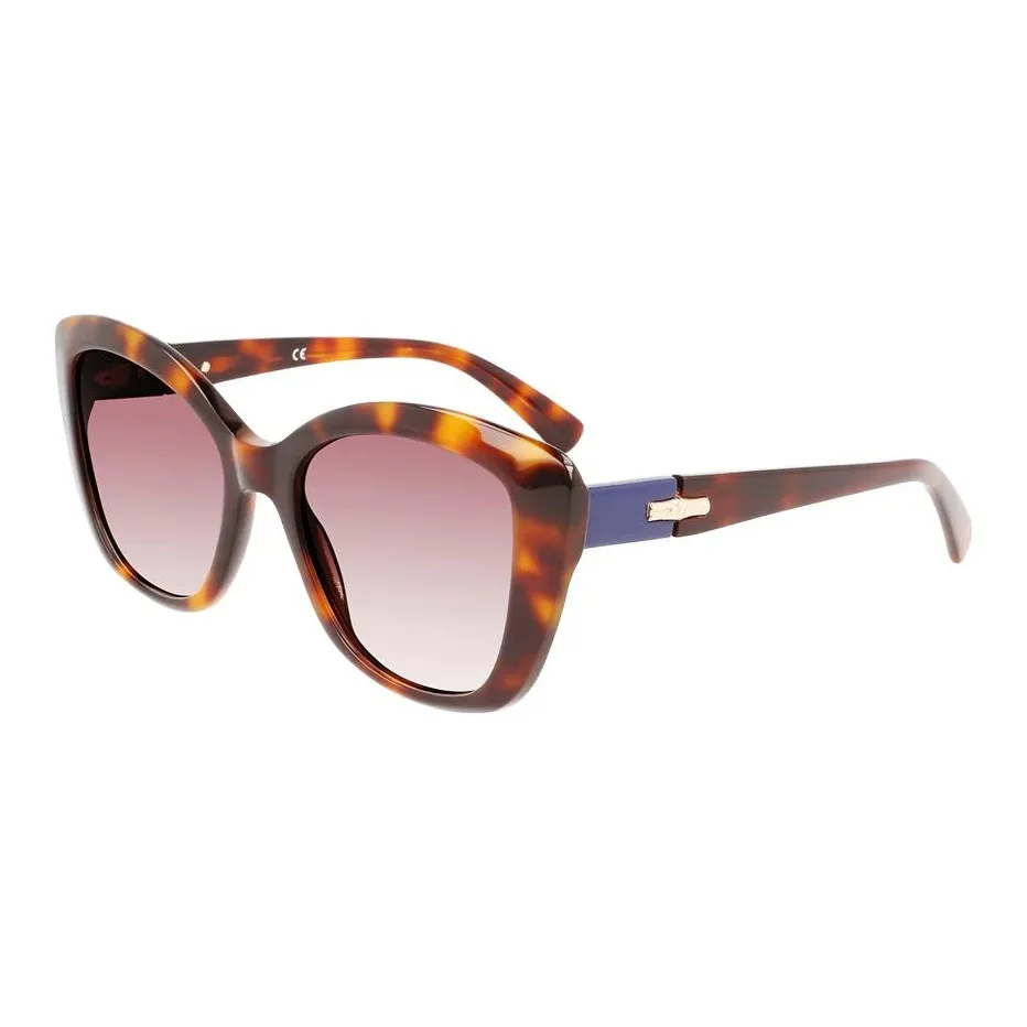 LONGCHAMP Plastic Butterfly Sunglasses Unisex Brown