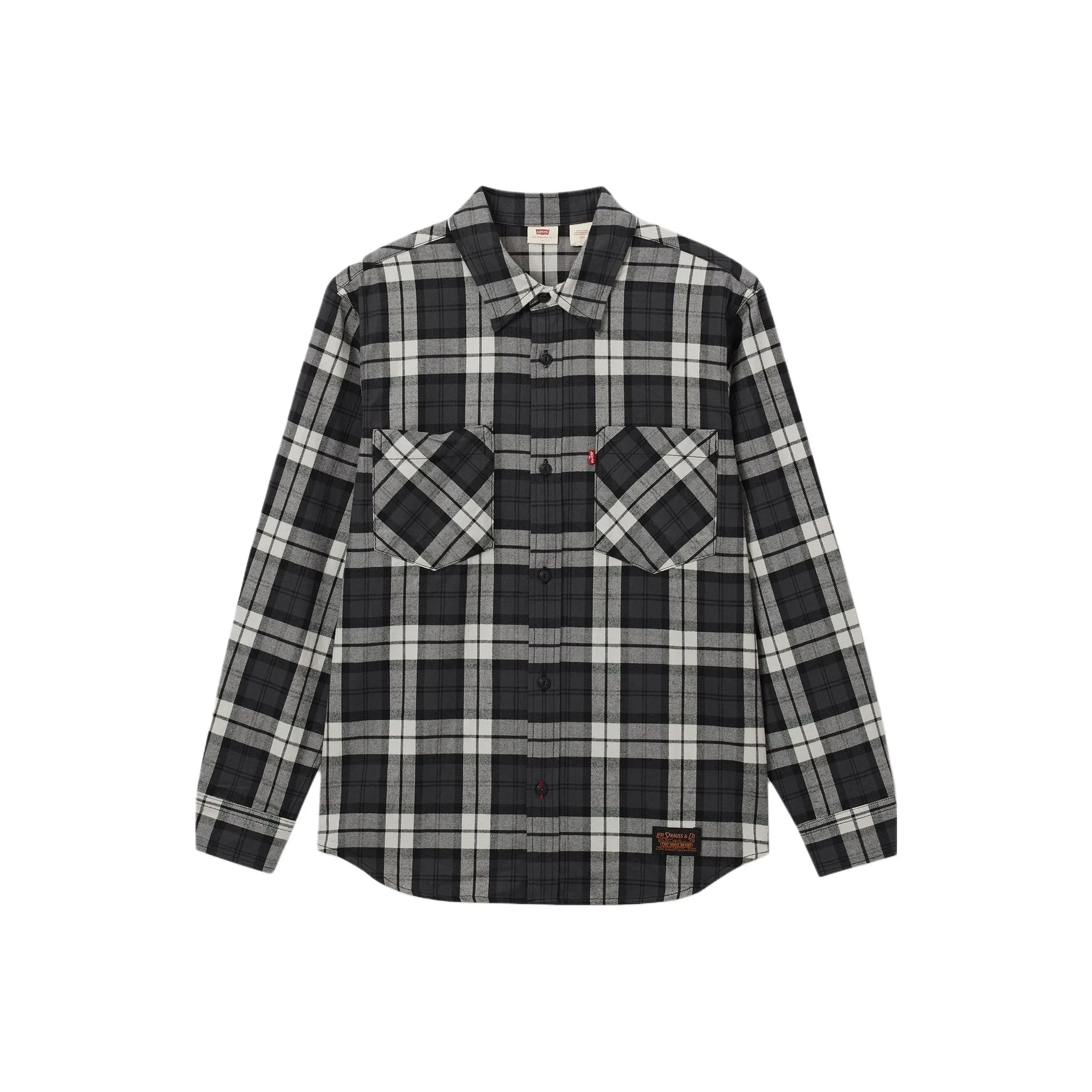 Levis Черная Клетка Мужская Рубашка