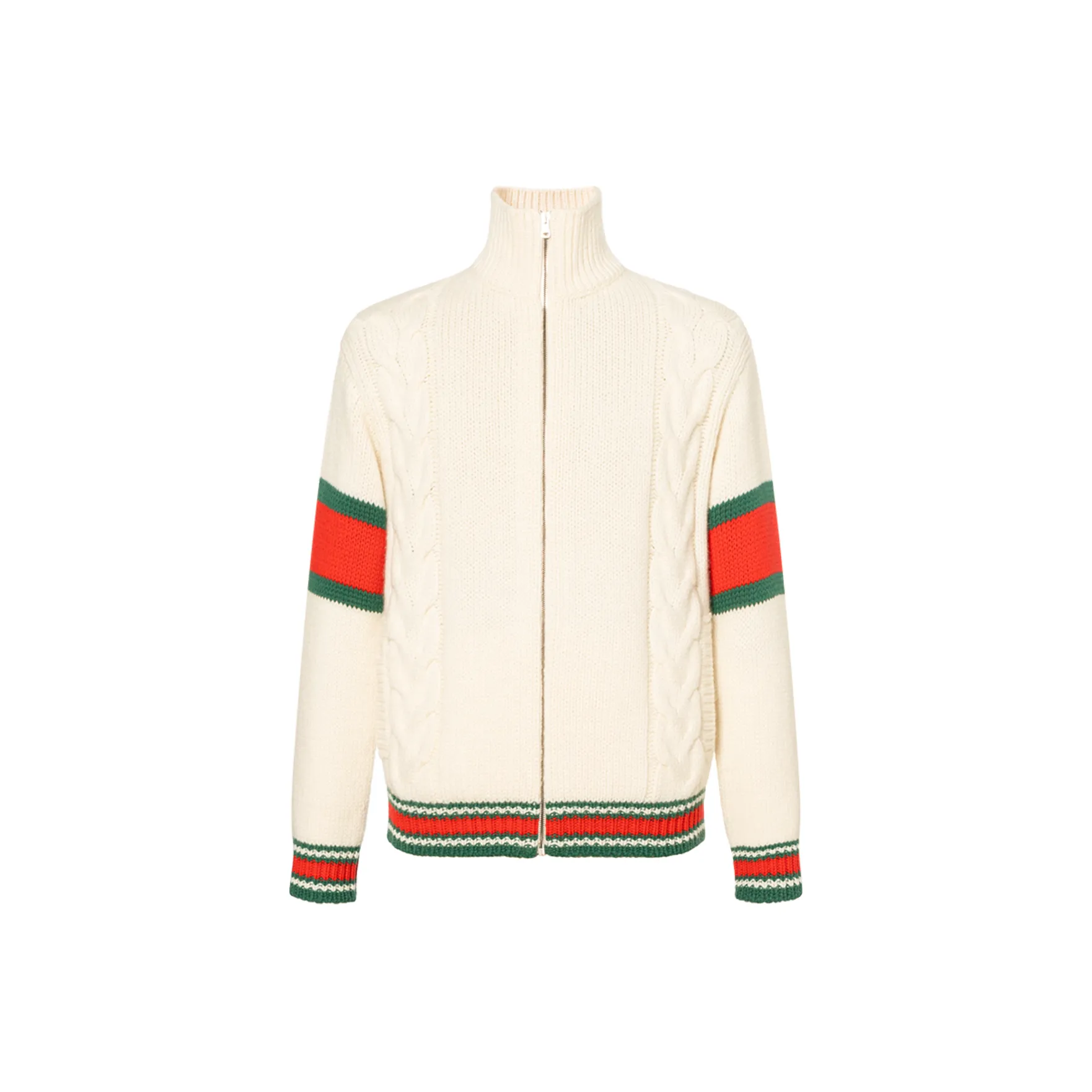 GUCCI Cable Knit Bomber Jacket