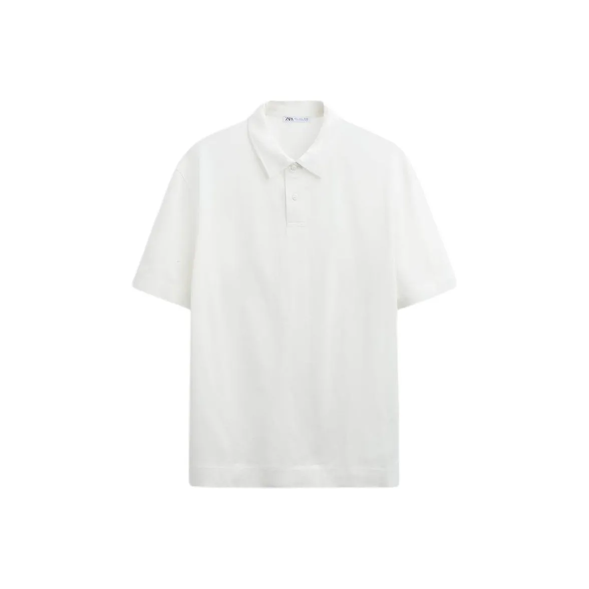 ZARA Polo Shirt Men's Frosted White