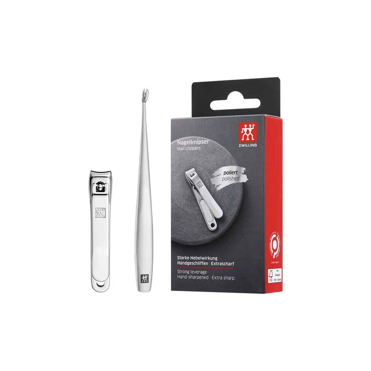 ZWILLING Книпсеры Exfoliating Knife Нержавеющая сталь Callus U-образный Pusher Набор Ножницы Серебряный