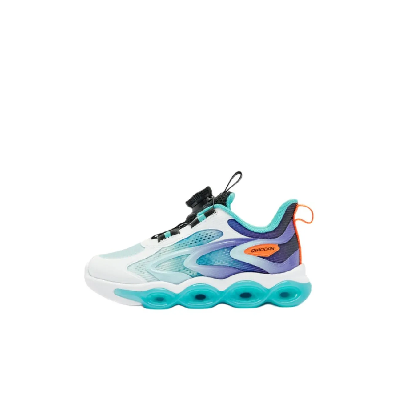 QIAODAN Детские беговые кроссовки Low Топ Джордан-белый/Колено Фантастический синий Для дошкольников